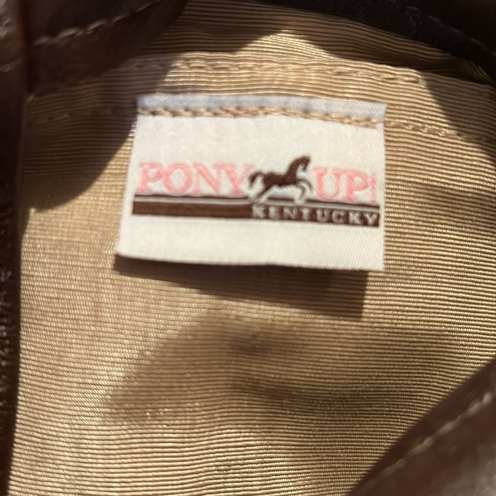 Pony up brand Brown Leather Women's Bag - Picture 8 of 10